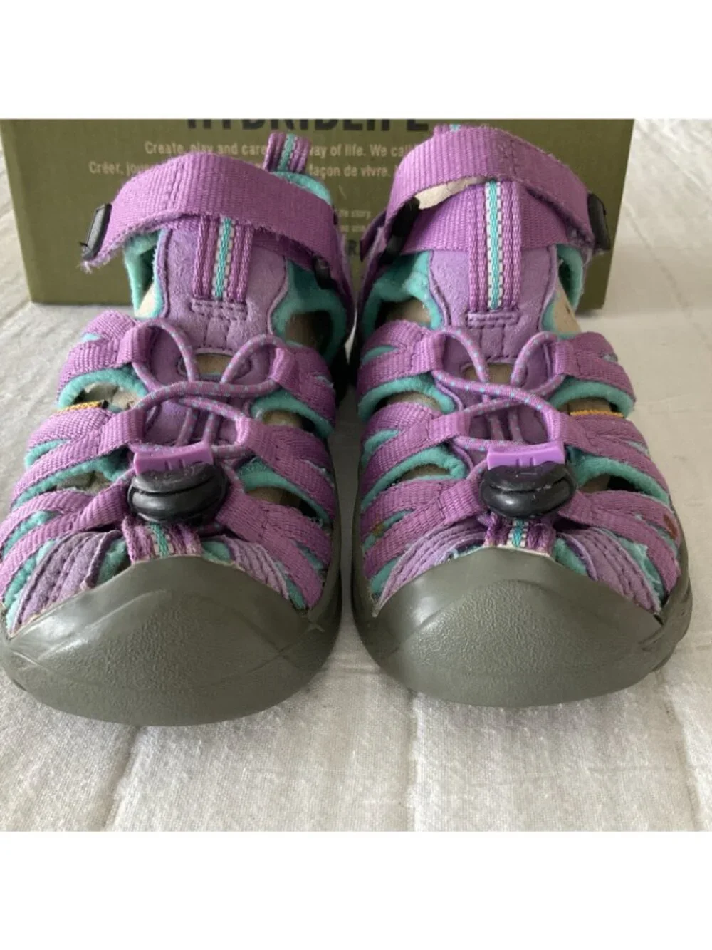Keen Comfort Round Toe Slip On Strappy Sandals Multicolor Kids Sz US 11 Dewberry